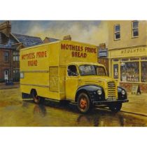 Ford Thames 1960's Mothers Pride Delivering The Daily Bread Metal Wall Art