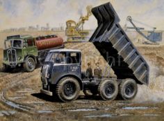 Foden DG Tipper Vintage 1930's British Lorries Trucks & Vans Metal Wall Art