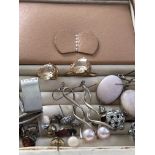 Jewellery Box With A Small Amount of Earrings and Some Cufflinks