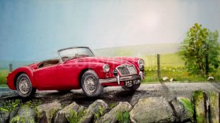 MG A Iconic Classic Sports Car Metal Wall Art