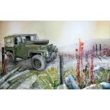 Classic Lightweight on the Moors in the North of England Metal Wall Art