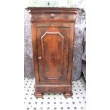 Antique Marble Topped Walnut Bedside Cupboard