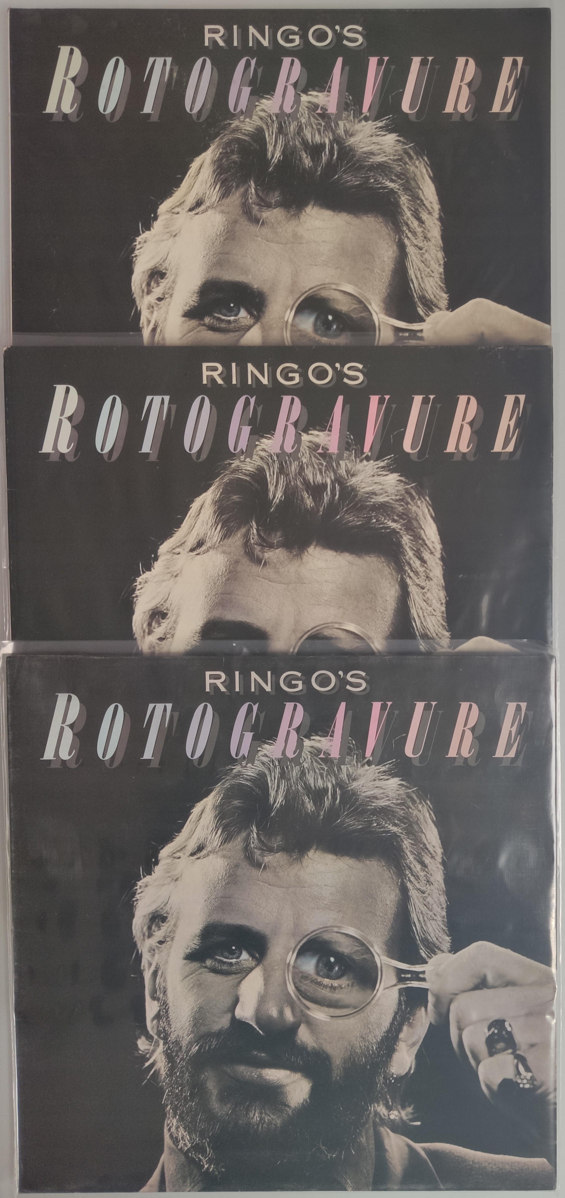 A Collection of 3 x Ringo Starr – Rotogravure Vinyl LP – 1976 UK Pressing and US First Pressings.