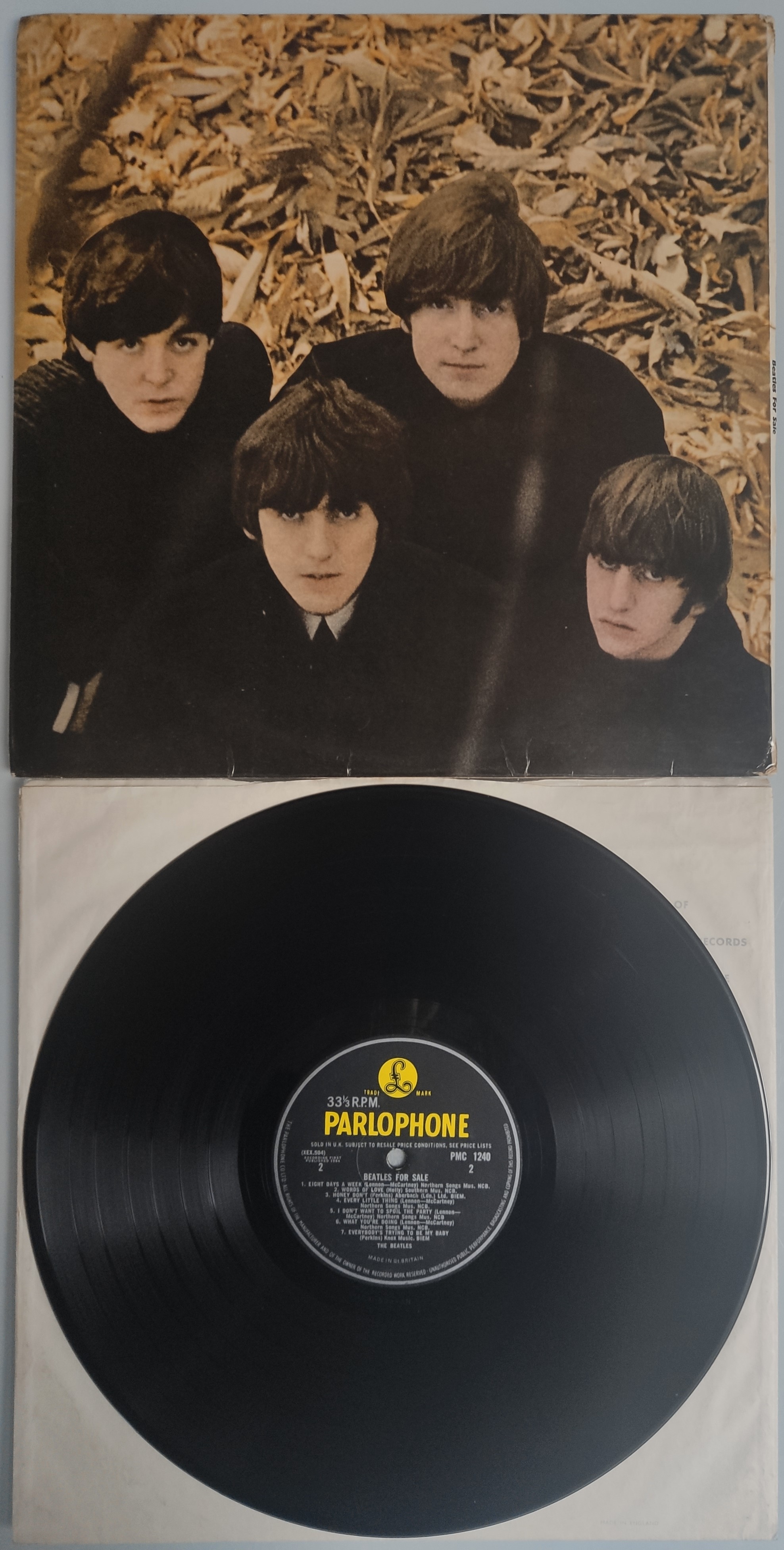 Beatles For Sale Vinyl LP UK 1964 First Pressing - Image 2 of 3