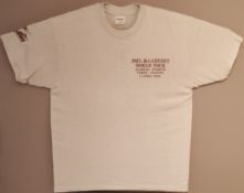 A Very Rare Vintage – Paul McCartney 1990 Tour Crew T-Shirt – Arizona 4th April. Made In The USA....