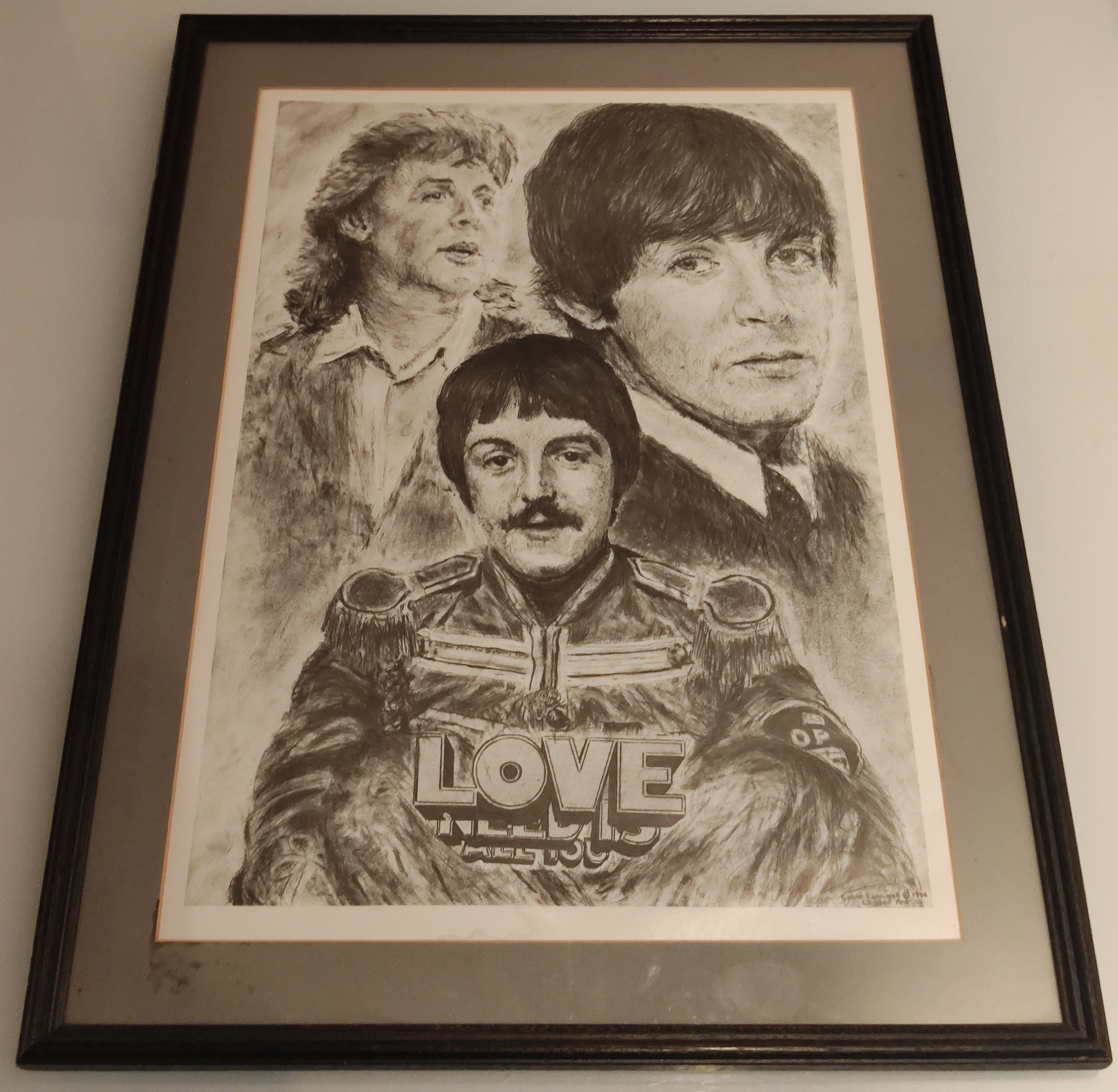 An Original Paul McCartney Print By Colin Carr-Nall – 1990 Legends Series.