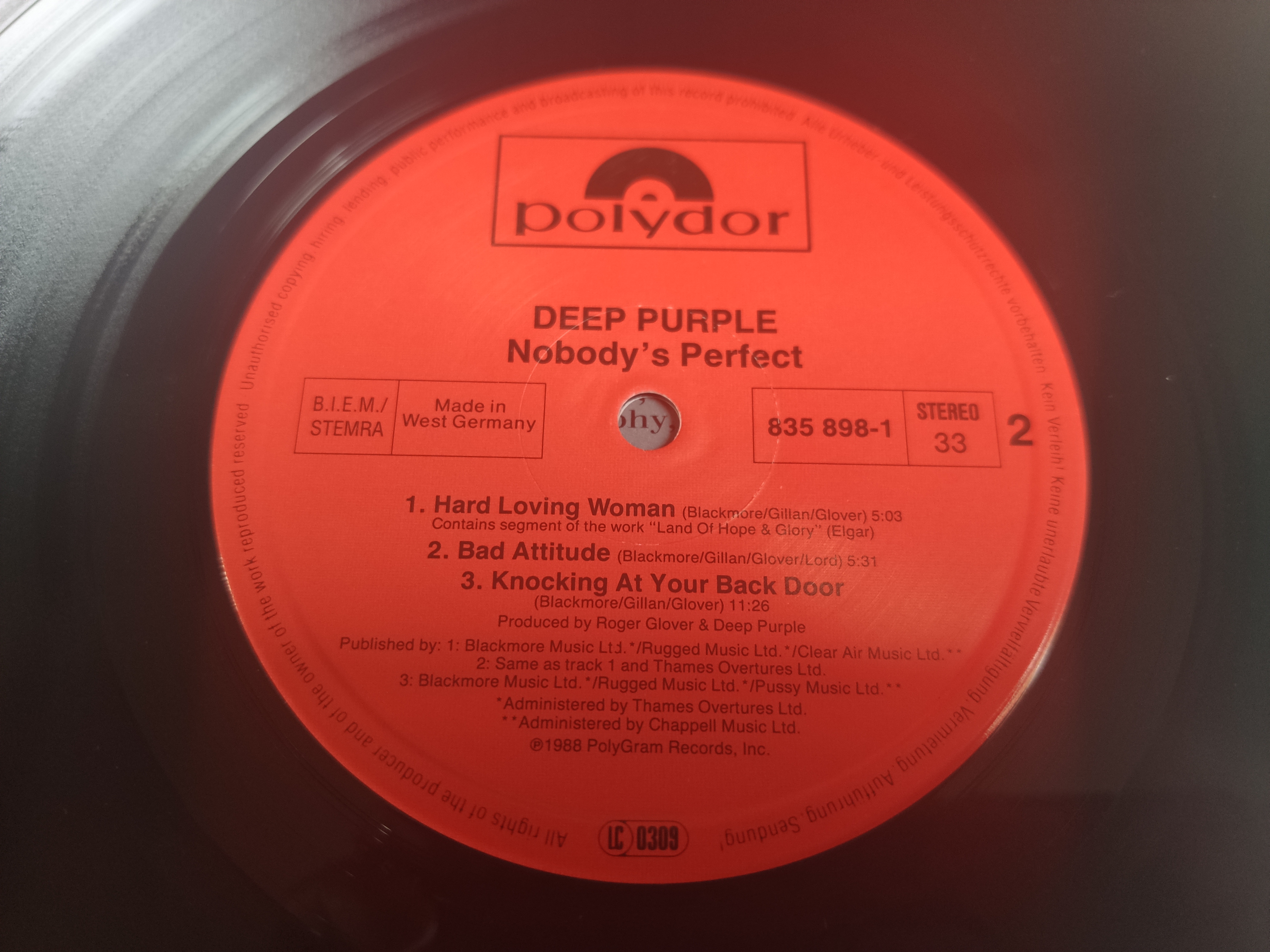 Deep Purple - Nobody's Perfect Double LP - Europe 1988 First Pressing. Ex To NM Condition. - Image 4 of 7