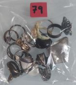 A Collection of Rings In A Bag. Approximately 80g