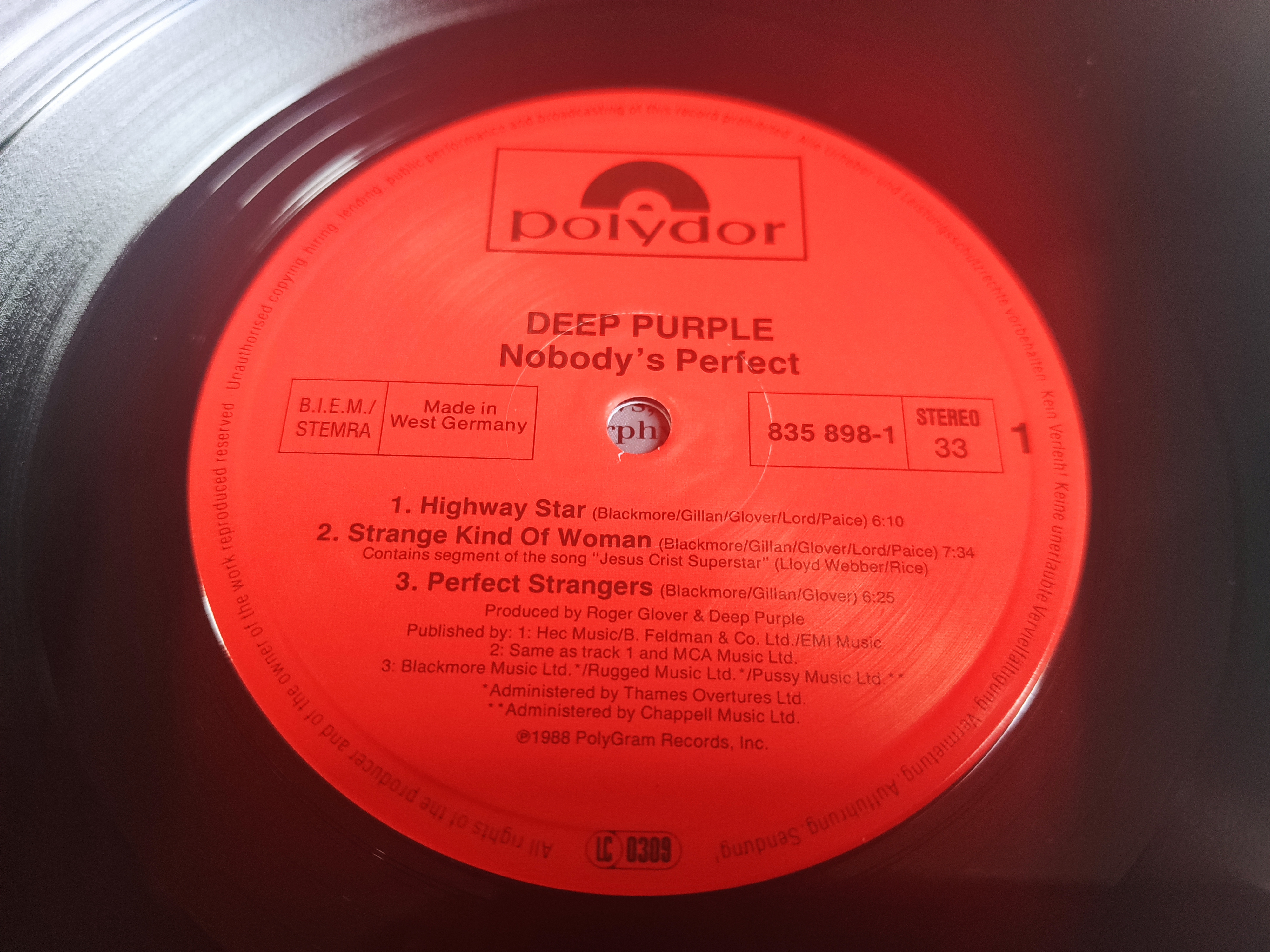 Deep Purple - Nobody's Perfect Double LP - Europe 1988 First Pressing. Ex To NM Condition. - Image 6 of 7