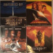 4 x Laser Disc Movies – EX To NM - Independance Day - Armageddon Etc.
