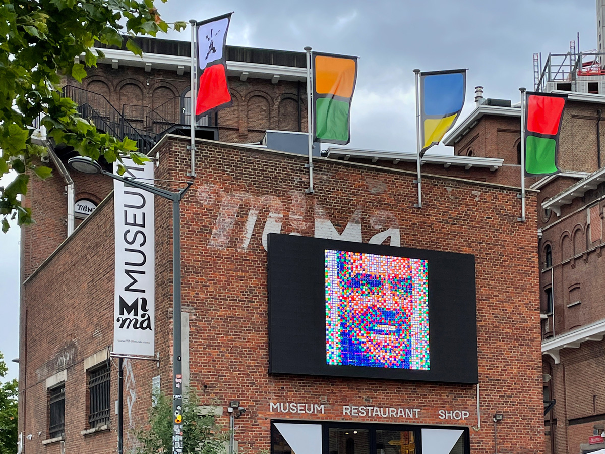 Invader (B. 1969-) Rubikcubist Poster 7 Self-Portrait With Cube – A Mima Exhibition Poster, 2022 - Image 3 of 5