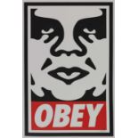 Shepard Fairey (B.1970) Obey ‘Giant Face’ In Colours, Signed In Pencil L.R. 96.5 X 63.5Cm