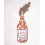 Banksy (B 1973) "Tesco Petrol Bomb" Lithograph Print In Colours, Anarchists Fair, Framed, 2011