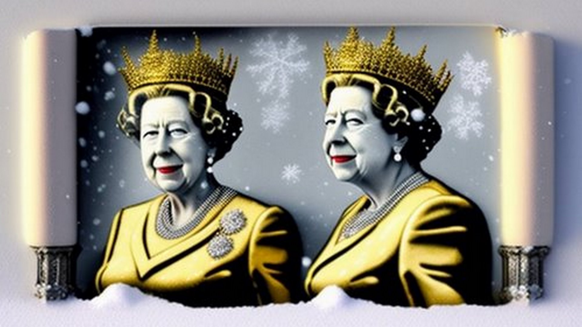 England Queen In Gold, Print On Canvas Mixed Media, Limited Edition of 500, Signed & Numbered. - Bild 2 aus 6