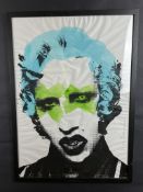 Rare Mr. Brainwash Silkscreen Print Signed Art Work Hand Colored Framed