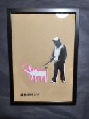 Banksy Dismaland 2015 Weston-Super-Mare Cardboard Free Art Framed Ticket +