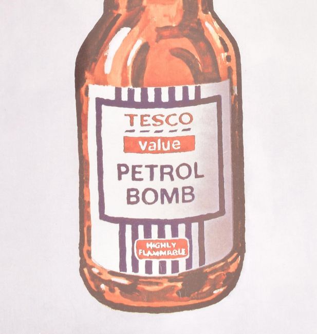 Banksy (B 1973) "Tesco Petrol Bomb" Lithograph Print In Colours, Anarchists Fair, Framed, 2011 - Bild 3 aus 5