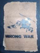 Rare Big Banksy Cardboard 2003 Protest Wrong War Stencil Art