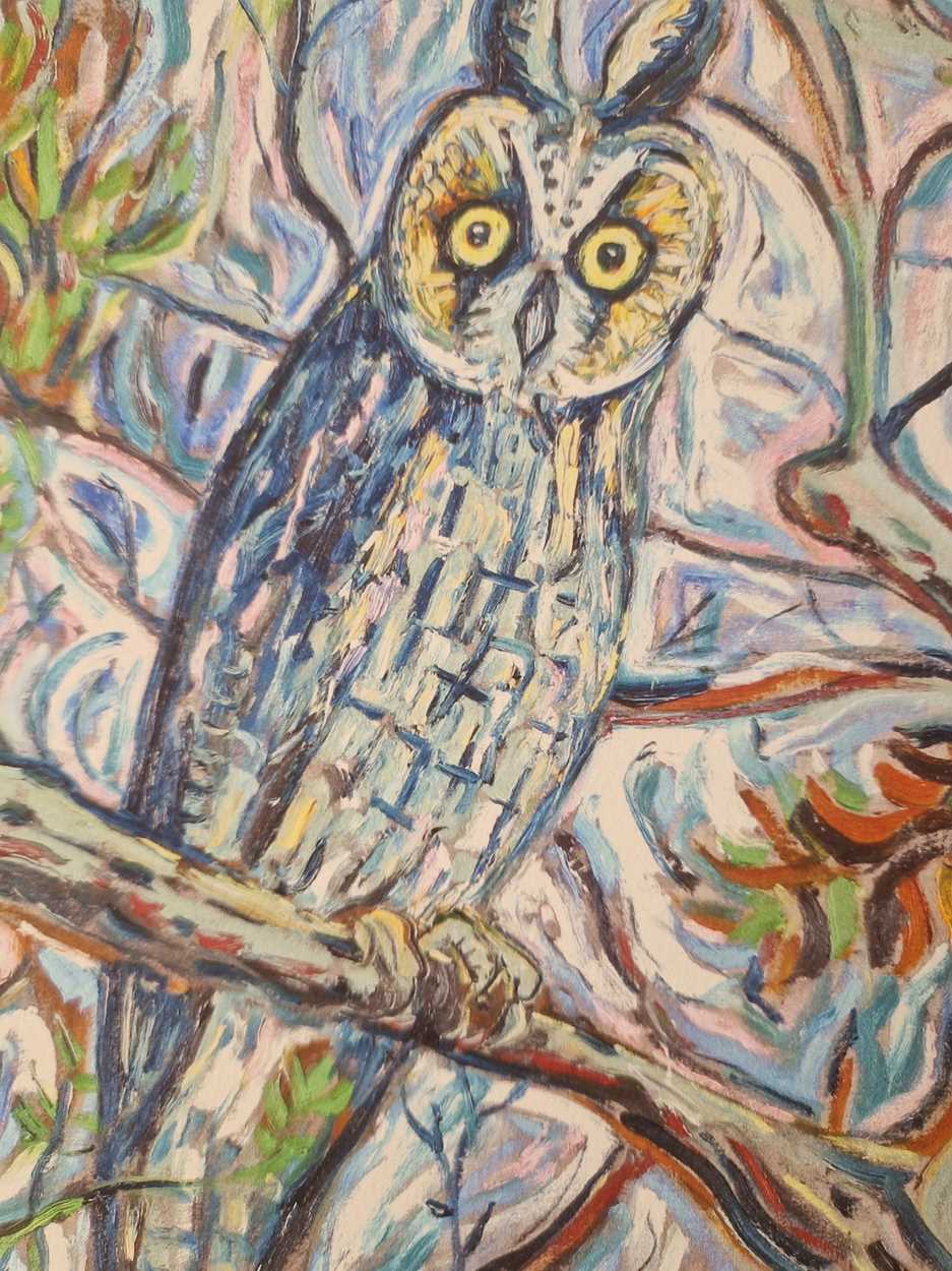 Billy Childish (1959-) Reunion Owl, From The Ghosts of Gone Birds Suite, Signed Limited Edition - Image 6 of 6