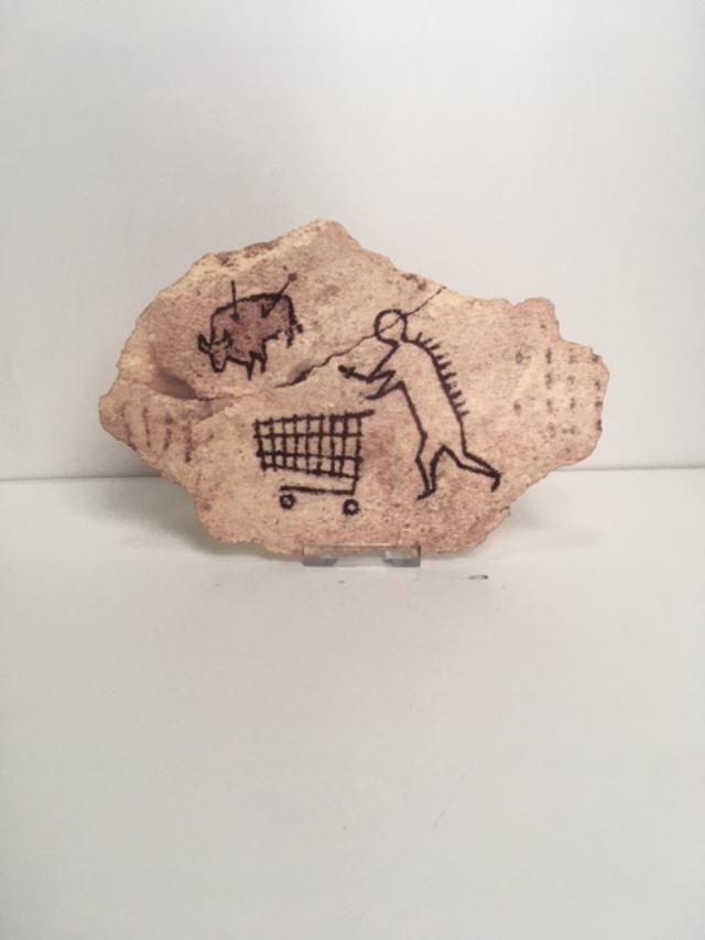 Banksy (B 1974) Peckham Rock ‘Shopping Trolly's' Cork Postcard, British Museum With Provenace, 20...