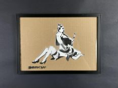 Banksy Dismaland 2015 Weston-Super-Mare Cardboard Free Art Framed Ticket +
