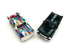 Thierry Noir (B.1958) Pair of ‘Heads’ Berlin Trabant Cars In Colours By Thierry Noir, 1994, Sold...