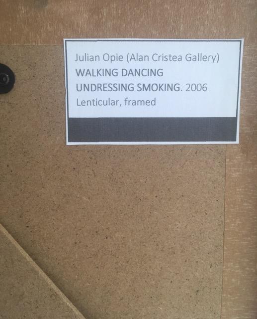 Julian Opie(1958)3D Lenticular Moving Image, In Sepia, Walking, Dancing, Undressing, Smoking, Fra... - Image 6 of 23