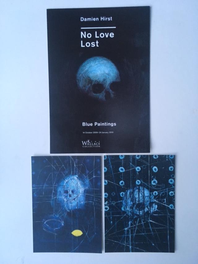 Damian Hurst (B 1965) ‘No Love Lost’ Three Exhibition Cards From ‘Blue Paintings’, 2009