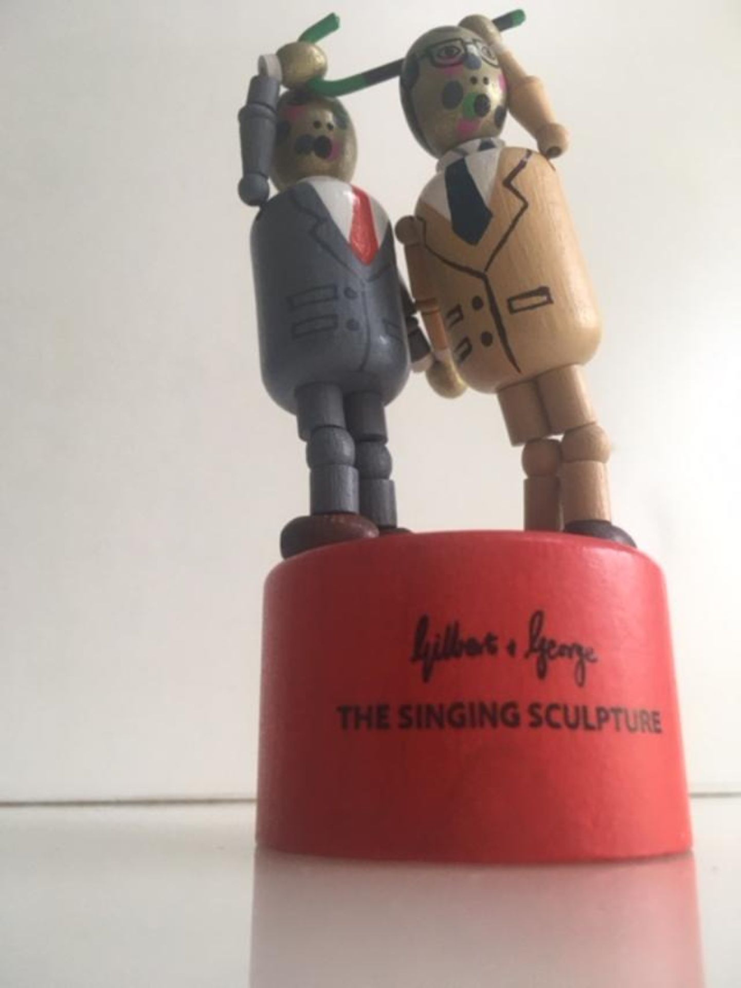 Gilbert & George (B.1943 & 42) Wooden Maquette, The Singing Sculpture, Limited Edition, 1969 - Image 8 of 9