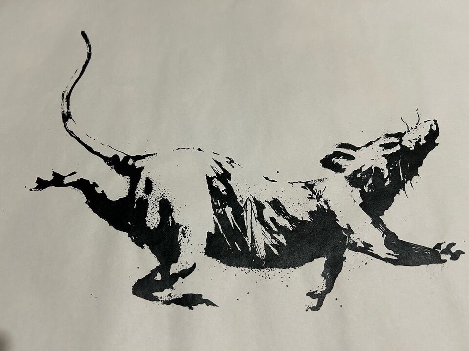 Banksy (B 1974) ‘Clockwork Rat’ From GDP Exhibition, Screenprint, Provenance, Croydon, 2019 - Bild 3 aus 10