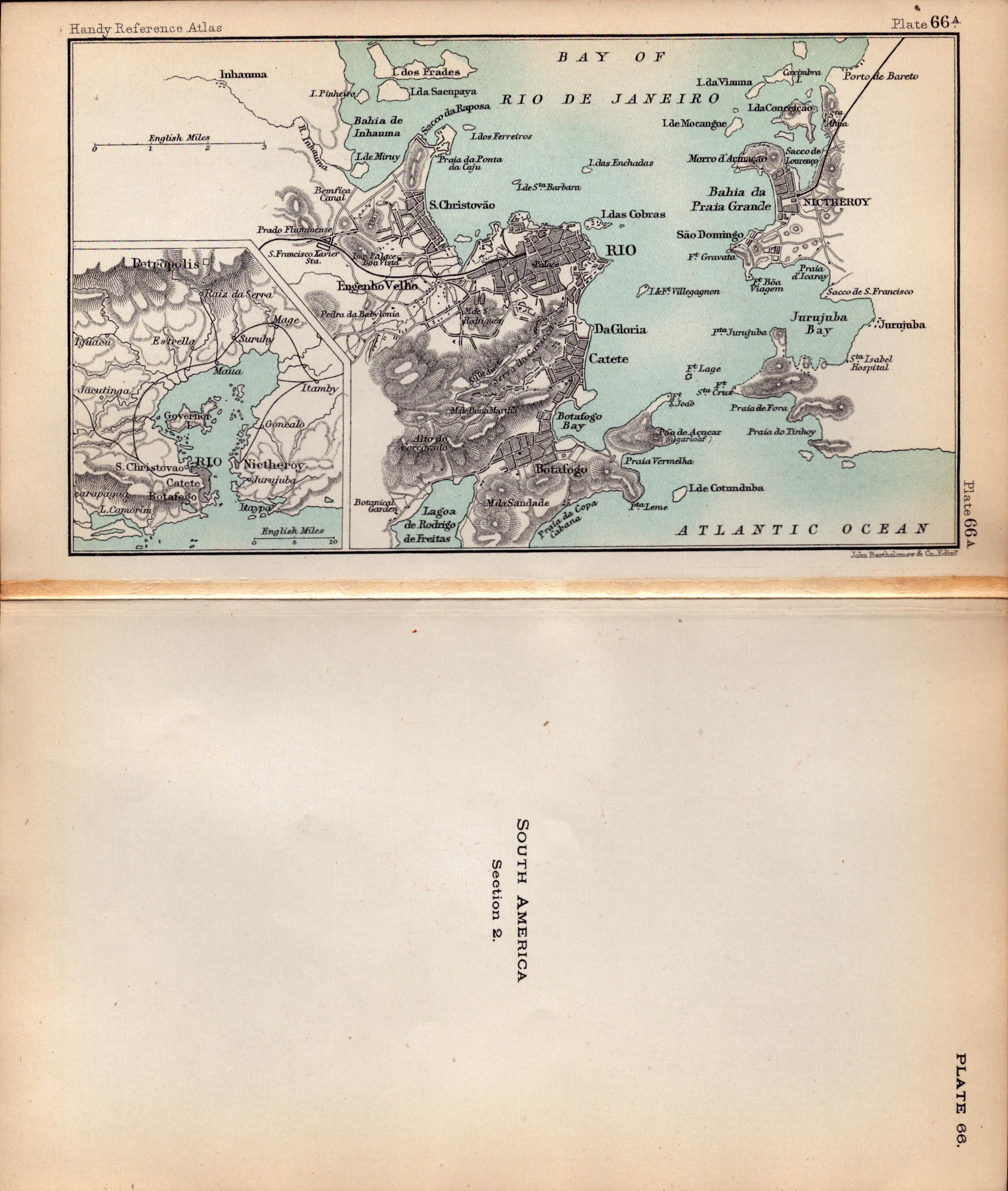 South America Section 2 Double Sided Victorian Antique 1898 Map. - Image 2 of 3