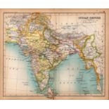 The Indian Empire Double Sided Victorian Antique 1898 Map.