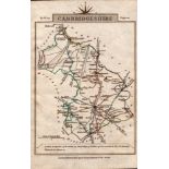 Cambridgeshire John Cary’s 1792 Antique George III Coloured Engraved Map.