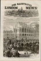 Fenian Prisoners Brought to Mountjoy Prison Antique Print 1867.