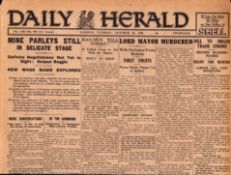 Irish War of Independence News Reports Black & Tans, Hunger Strikes 1920-11.
