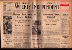 Complete Edition the Weekly Irish Independence 10th June 1939 Newspaper.