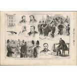 The Irish Assassination Fenians Being Tried Kilmainham Court Print 1883.