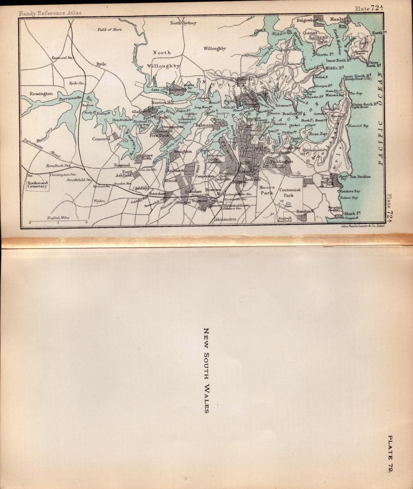 New South Wales Australia Double Sided Victorian Antique 1896 Map. - Image 2 of 3