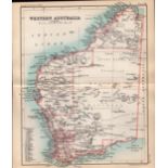 Western Australia Double Sided Victorian Antique 1896 Map.