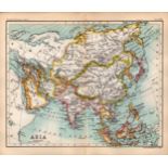 Asia, Mesopotamia Area Double Sided Antique 1896 Map.