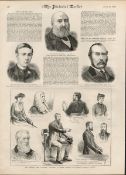 Fenian Phoenix Park Murders Sentenced To Death Antique 1883 Print