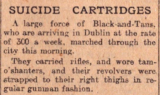 Irish War of Independence News Reports Black & Tans, Hunger Strikes 1920-5. - Image 3 of 7