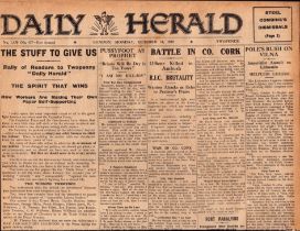 Irish War of Independence News Reports Black & Tans, Hunger Strikes 1920-3.