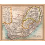 South Africa Double Sided Victorian Antique 1898 Map.