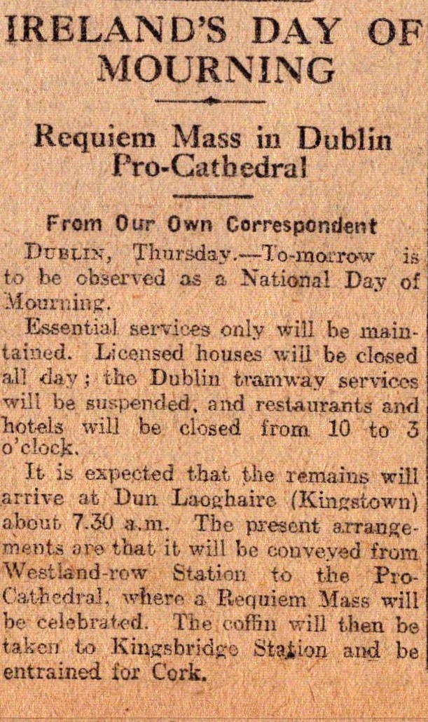 Irish War of Independence News Reports Black & Tans, Hunger Strikes 1920-15. - Image 5 of 6