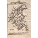 Cheshire John Cary’s 1792 Antique George III Coloured Engraved Map.