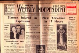 Irish Independence 1939 Newspaper 18 Years Old Hollywood Actress Maureen O’Hara Gets Married.