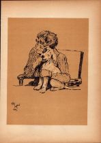 Cecil Aldin Antique Lovable Scamp of a Terrier illustration A Dog Day -12.