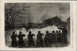 Fenian Insurrection Conflict with Police Dublin Antique 1867.