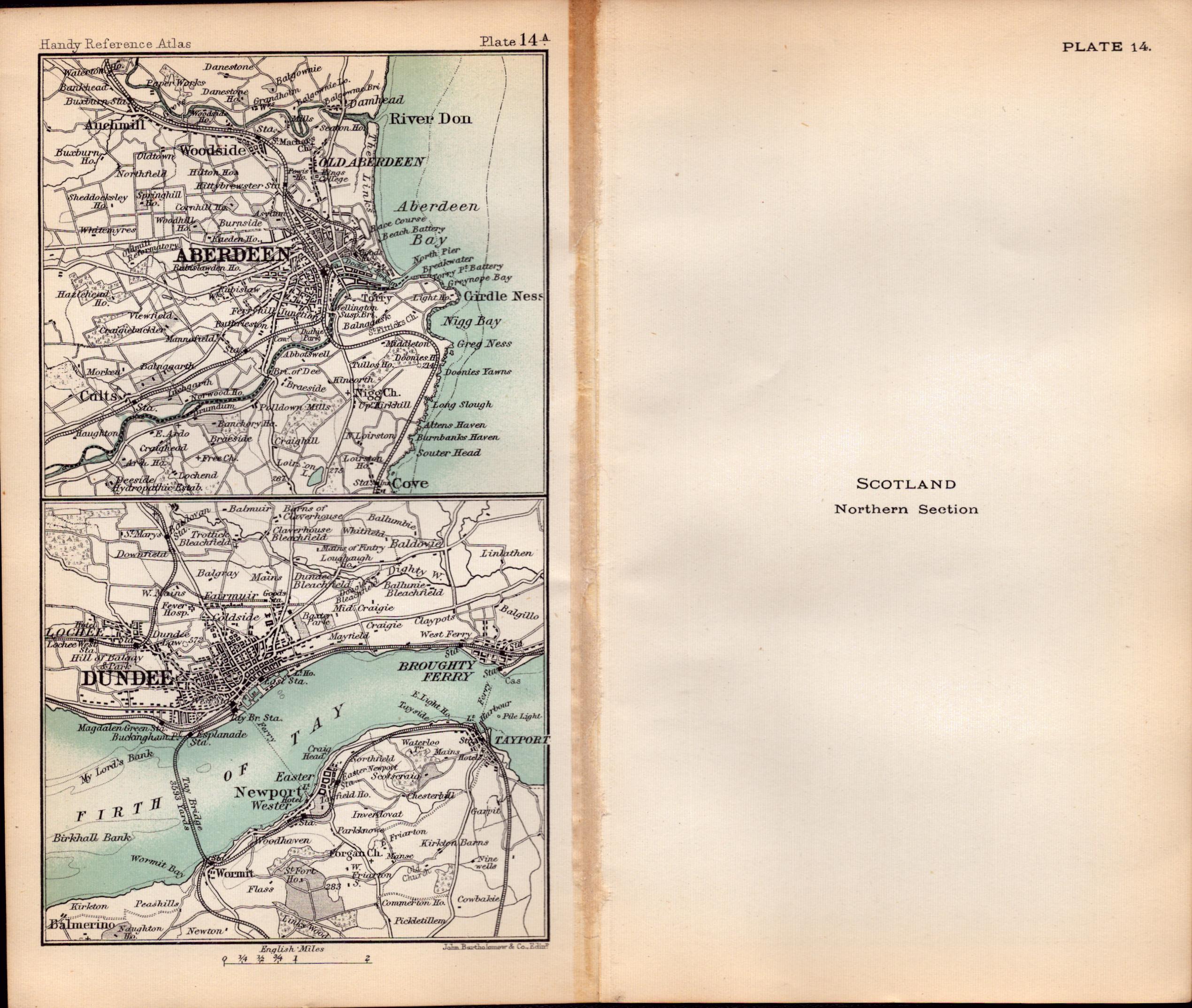 Scotland Northern Area Double Sided Antique 1896 Map. - Image 2 of 3